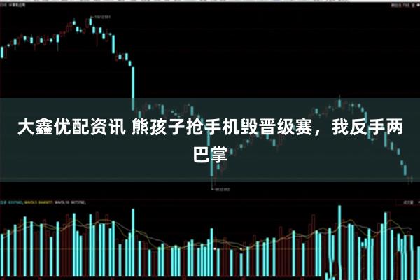 大鑫优配资讯 熊孩子抢手机毁晋级赛，我反手两巴掌
